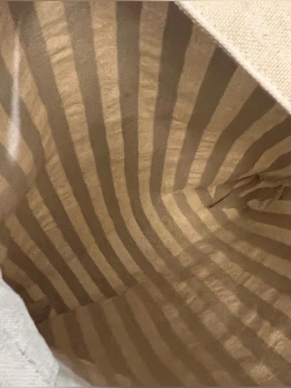 Long Striped Canvas Bucket Tote Bag